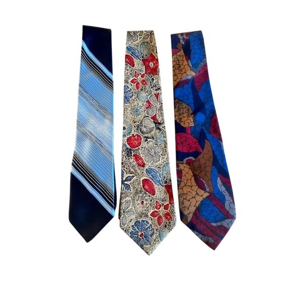 Vintage Men’s Ties Fleet’s Philadelphia, Kleinhans Silk Italy, Geoffrey Beene - Picture 1 of 7